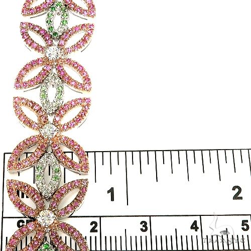 Flower Sapphire Diamond Bracelet 67077 - Image 5