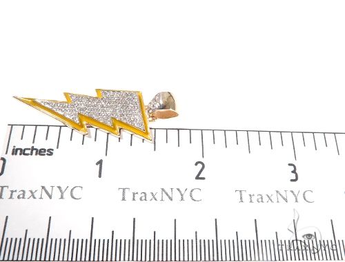 Flower Set Diamond Custom Lightning Bolt Pendant 64170 - Image 6