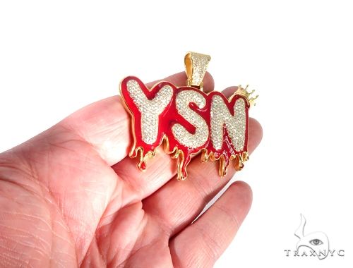 Flower Set Diamond Custom YSN Pendant 64201 - Image 5