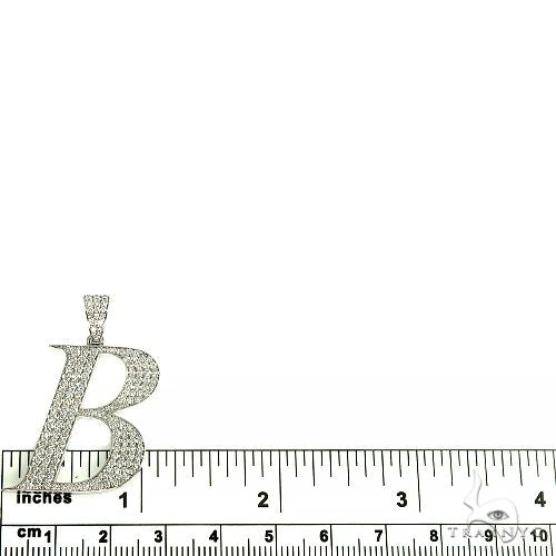 14K Gold Frozen Initial B Pendant, photo 5 of 6