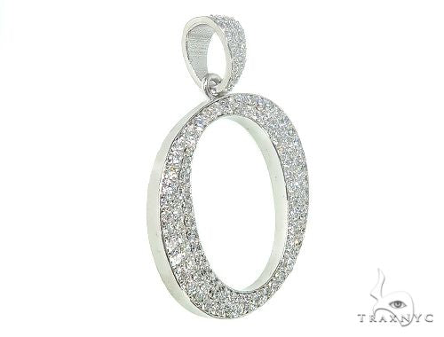 14K Gold Frozen Initial O Pendant, photo 2 of 7