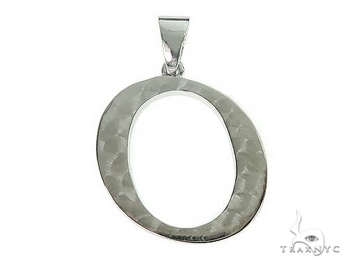 14K Gold Frozen Initial O Pendant, photo 3 of 7
