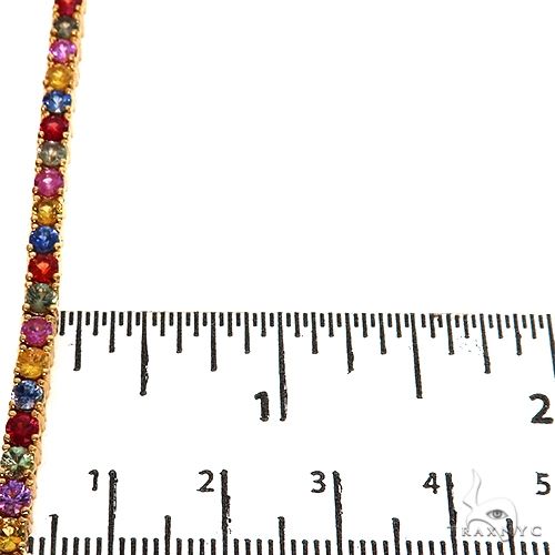 14K Gold Fruit Loop Sapphire Tennis Bracelet, photo 6 of 7