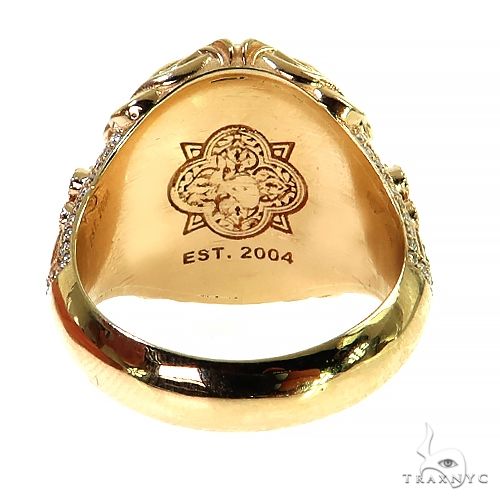 14K Gold Galaxy Opal Diamond Ring, photo 4 of 6