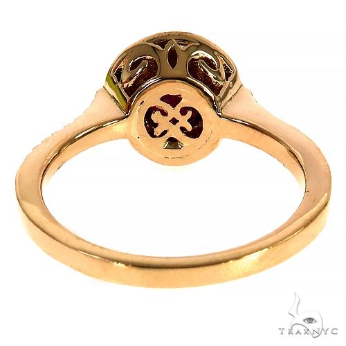 Garnet Diamond Halo Ring 45601 - Image 4