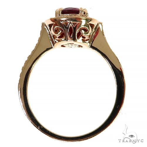 Garnet Diamond Halo Ring 45601 - Image 5
