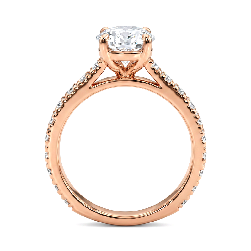 Classic Round Engagement Diamond Ring in 14K gold, view 4