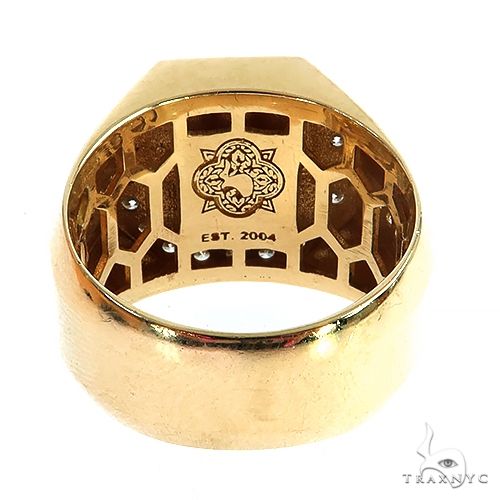 14K Gold God Father Lab-Grown Diamond and Ruby Ring, photo 4 of 6
