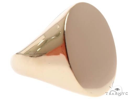 Ring Engravable Front ID Symbol Initial 14K 18K 22K Yellow White Rose Gold, photo 3 of 10