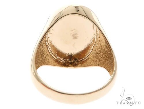 Ring Engravable Front ID Symbol Initial 14K 18K 22K Yellow White Rose Gold, photo 8 of 10