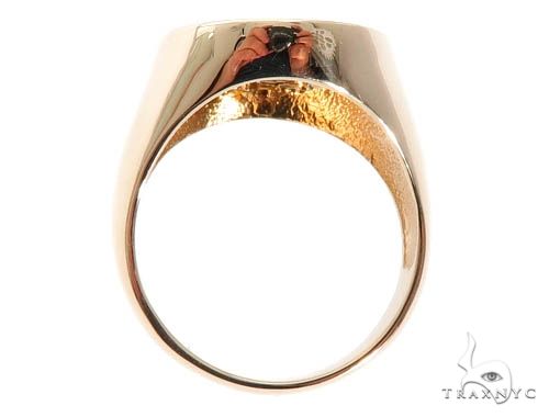 Ring Engravable Front ID Symbol Initial 14K 18K 22K Yellow White Rose Gold, photo 9 of 10