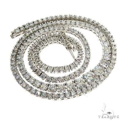 14K Gold Graduated Lab-Grown Diamond Tennis Necklace, photo 4 of 7