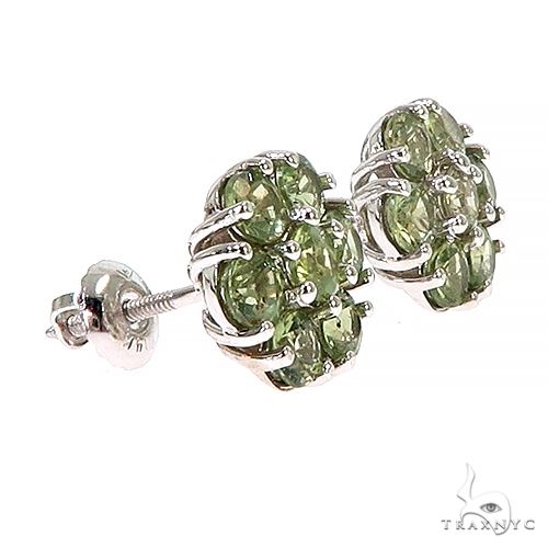 14K Gold Forest Garden Flower Earrings Large, photo 3 of 4