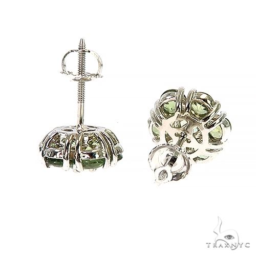 14K Gold Forest Garden Flower Earrings Large, photo 4 of 4
