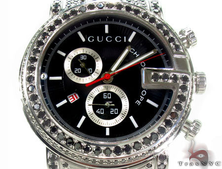 Gucci G-Chrono Black Diamond Watch YA101309 33434 – TraxNYC