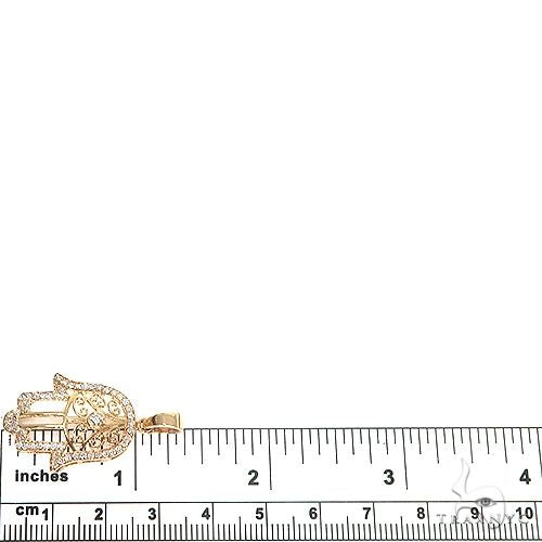 14K Gold Hamsa Diamond Pendant, photo 6 of 6