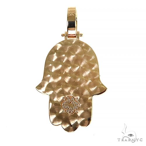 14K Gold Hamsa Diamond Pendant, photo 4 of 6
