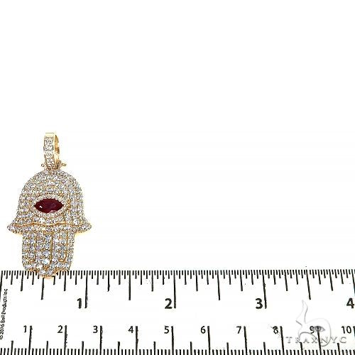 14K Gold Hamsa Diamond Pendant, photo 5 of 6