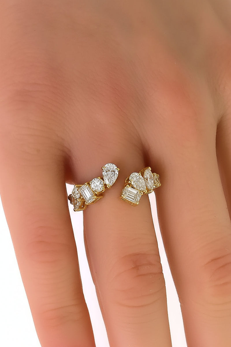 14K Gold Harmony Of Shape Diamond Ring (Lab), photo 7 of 9