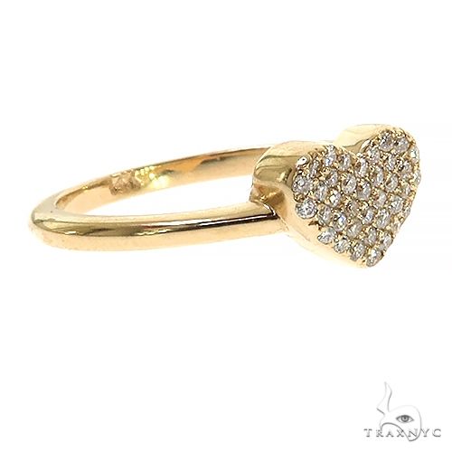 14K Gold Heart Diamond Ring, photo 2 of 6