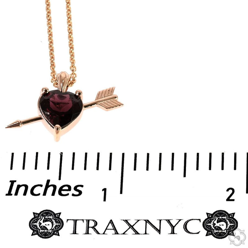 Heart Shape Rhodolite Necklace Medium 70236 - Image 5