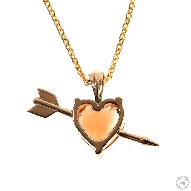 Heart Shape Citrin Necklace Medium 70234 - Image 4