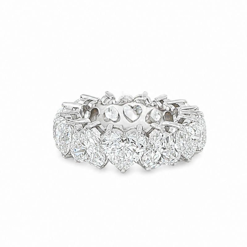 Heart Eternity Diamond Ring in 14K gold