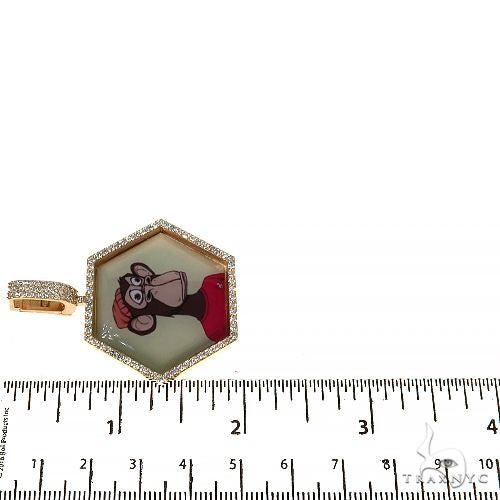 14K Gold Hexagon Diamond Photo Pendant, photo 6 of 6