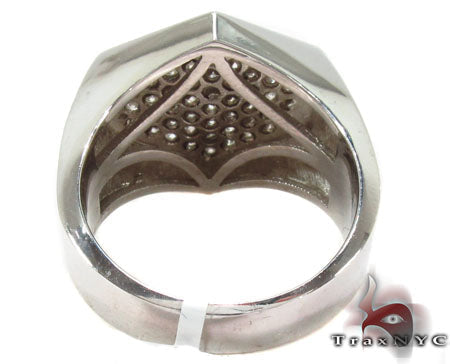 Hexagon Silver Diamond Ring, photo 5 of 7