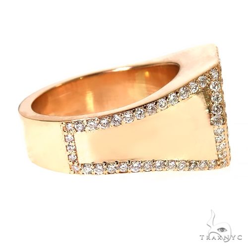 14K Gold Hexagon Trillion Cut Diamond TraxNYC Ring, photo 3 of 6
