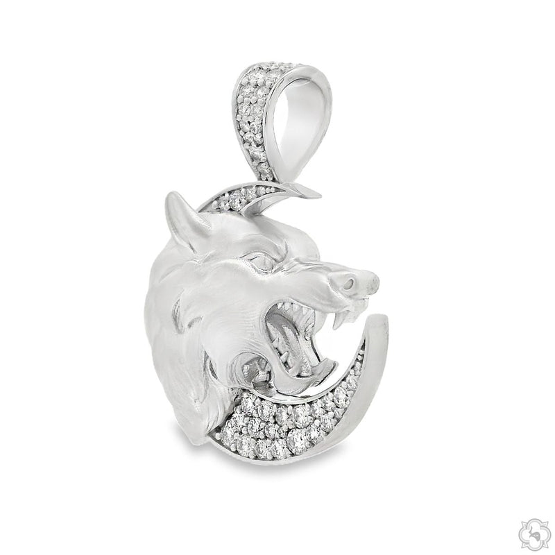 Howling Wolf Diamond Pendant 70645 - Image 4
