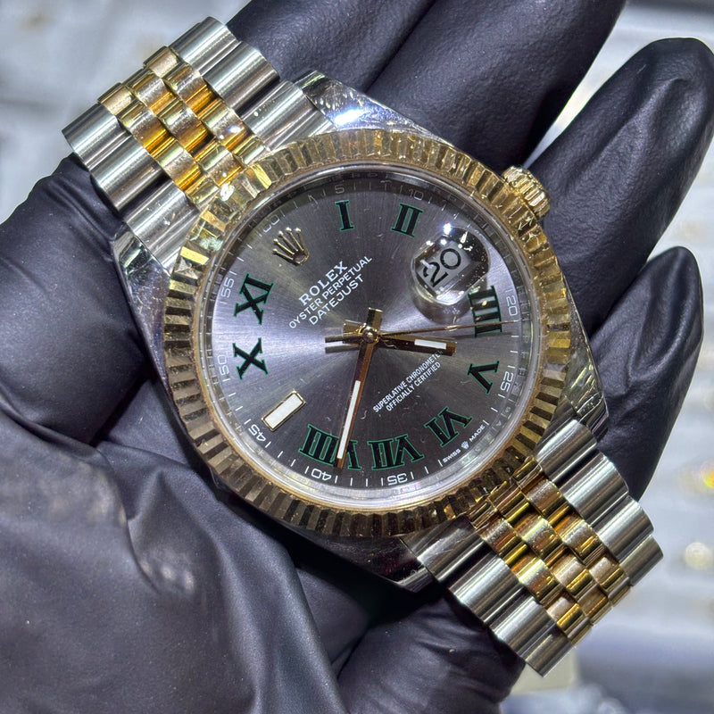 2022 Rolex Datejust 41mm | Two Tone Yellow Gold | "Wimbledon", photo 1 of 2