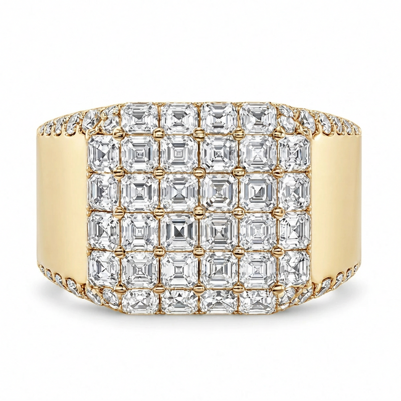 Iced Out Asscher Ring, view 2