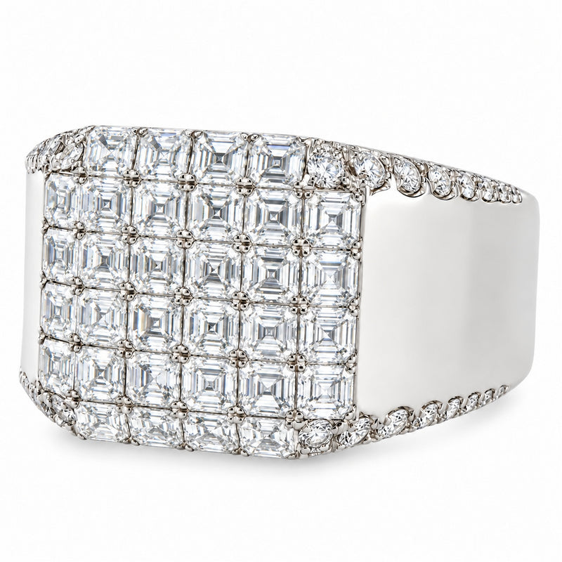 Iced Out Asscher Ring, view 4
