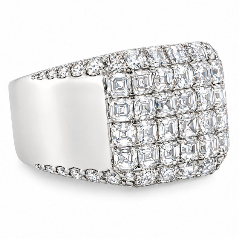 Iced Out Asscher Ring, view 5