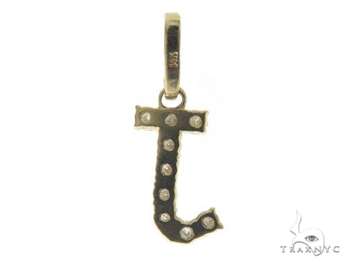 14K Gold J Initial Diamond Pendant, photo 4 of 7