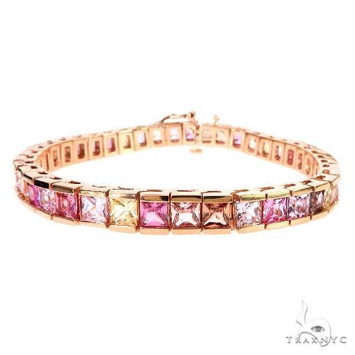 Jesse Cake Sapphire Princess Cut Bracelet 66945 - Image 1