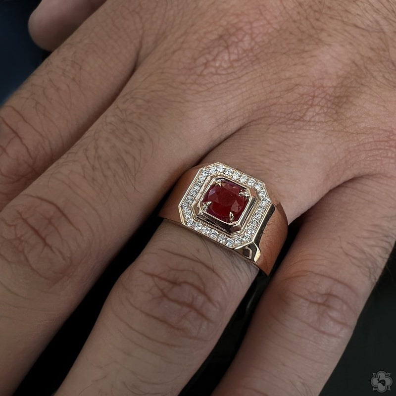 14K Gold King's Flame Ruby Ring, photo 6 of 6