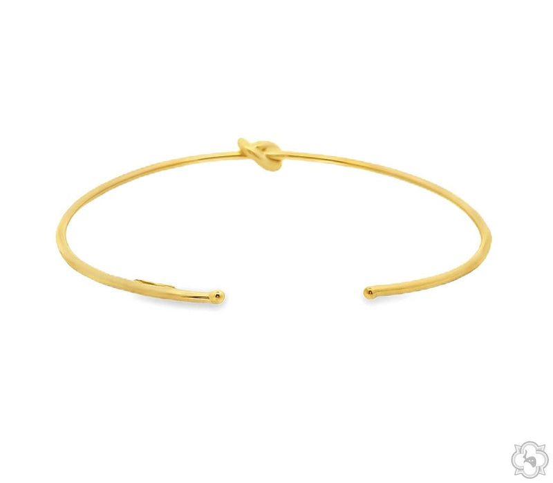 14K Gold Knot Bangle Bracelet, photo 3 of 5