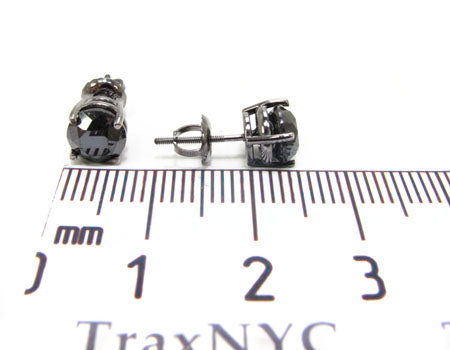 Ladies Black Diamond Earrings 21109 - Image 5