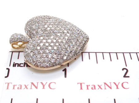 Ladies Yellow Gold Bubble Heart Pendant 20736 - Image 5