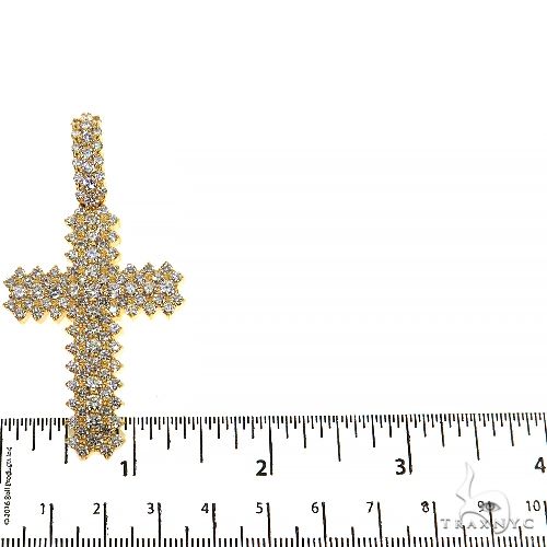 14K Gold Large Diamond Cross Pendant (Lab), photo 5 of 6