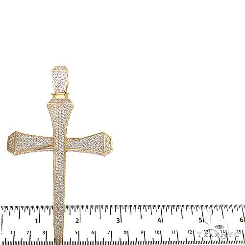 14K Gold Large Diamond Nail Cross, photo 5 of 7