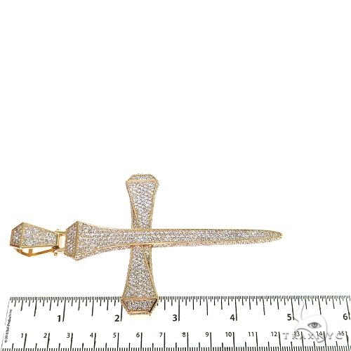 14K Gold Large Diamond Nail Cross, photo 6 of 7