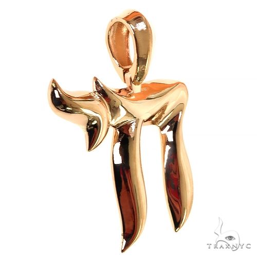 14K Gold Large Jewish Pendant, photo 2 of 8
