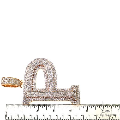 14K Gold Large Size Lab-Grown Diamond Initial Pendant, photo 6 of 7