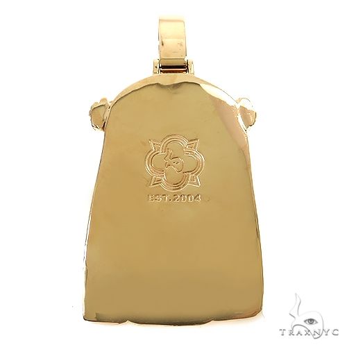 14K Gold Large Size Jesus Diamond Pendant (Lab), photo 4 of 7