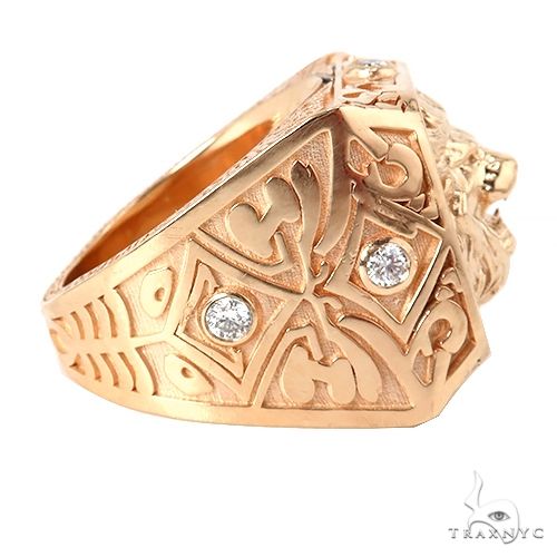14K Gold Leonardo Da Vinci Lion Ring, photo 3 of 5