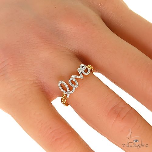 14K Gold Love diamond Ring, photo 6 of 8