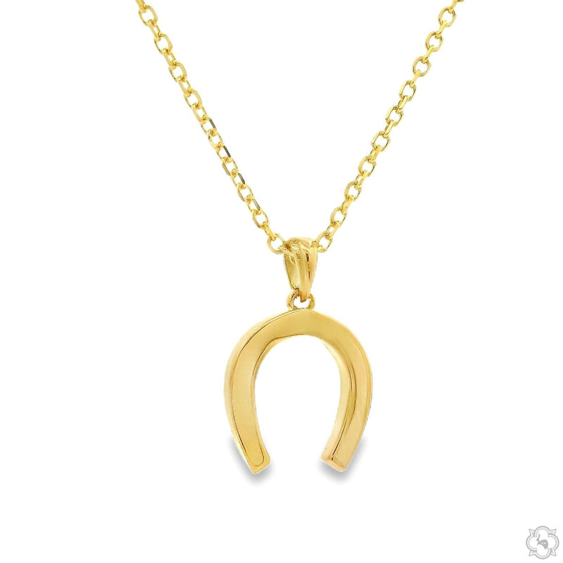 18K Gold Lucky Horseshoe Diamond Pendant, photo 4 of 7
